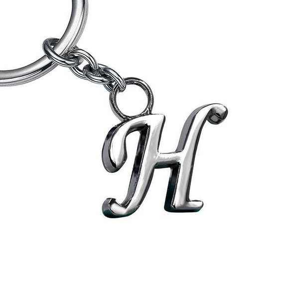 Stylish Letter H Simple Alphabet Key Ring Keychain For Car