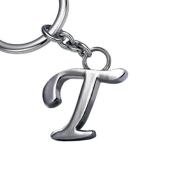 Stylish Letter T Simple Alphabet Key Ring Keychain For Car