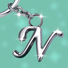 Stylish Letter N Simple Alphabet Key Ring Keychain For Car
