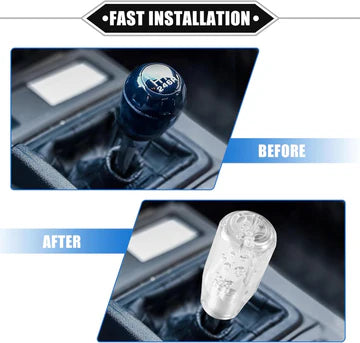 1pc Bubble Crystal Car Gear Shift Knob Manual Gear Stick Lever Knob
