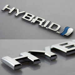 1pcs Chrome Blue Hybrid 3D Metal Car Sticker Emblem Badge Car Bike Decorative