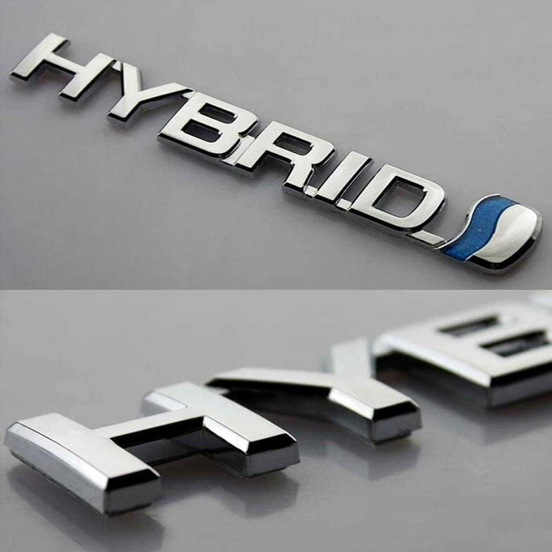 1pcs Chrome Blue Hybrid 3D Metal Car Sticker Emblem Badge Car Bike Decorative