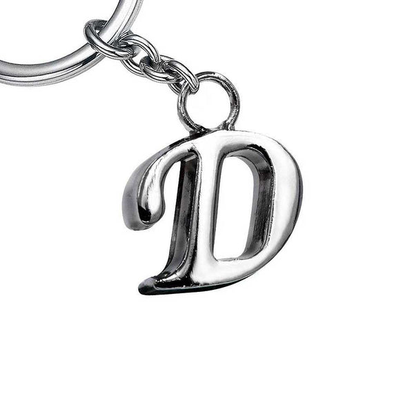 Stylish Letter D Simple Alphabet Key Ring Keychain For Car
