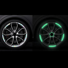 20 Pcs Mix Color Car Wheel Reflective Rim Stickers Luminous Safety Strips For Cars & Bikes
