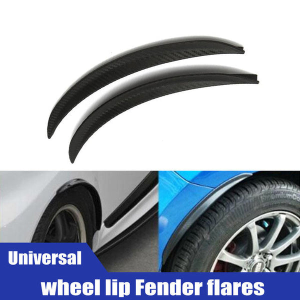2PCS 41 CM CARBON FIBER FENDER FLARES WHEEL LIP BODY KIT FOR UNIVERSAL CAR AUTO