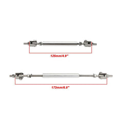 2pcs Black SMALL Adjustable Universal Front Rear Bumper Lip Splitter Strut Brace Rod Support Bar