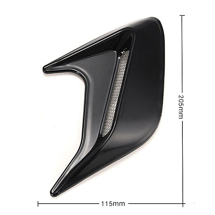 2PCS Black Universal Car Auto Decorative Air Scoop Flow Intake Hood Vent Bonnet Fender Mesh