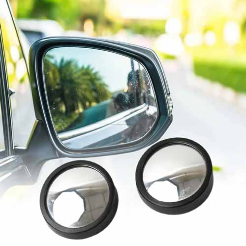 2pcs Car Blind Spot Side Mirror Round HD Glass Blindspot Mirror Convex Rear View Mirror, Car Mirror Accessories Suitable To All Cars,Frameless Design