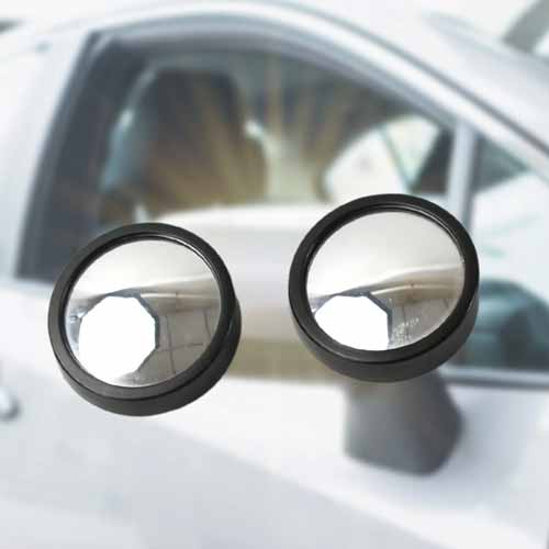 2pcs Car Blind Spot Side Mirror Round HD Glass Blindspot Mirror Convex Rear View Mirror, Car Mirror Accessories Suitable To All Cars,Frameless Design