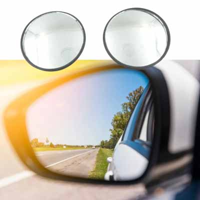 2pcs Car Blind Spot Side Mirror Round HD Glass Blindspot Mirror Convex Rear View Mirror, Car Mirror Accessories Suitable To All Cars,Frameless Design