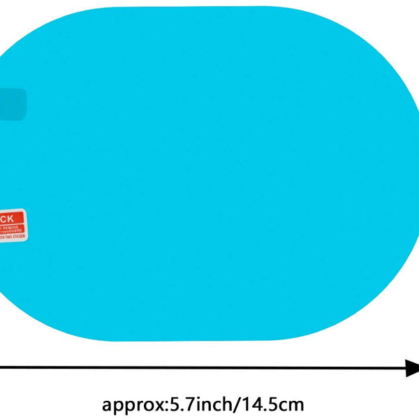 2PCS Car Rearview Mirror Film, HD Nano Film Anti Fog Film Car Rear View Mirror Waterproof Film Protective Film Anti Glare Rain-Proof Anti Water Mist Protector for Car Mirrors (Oval)