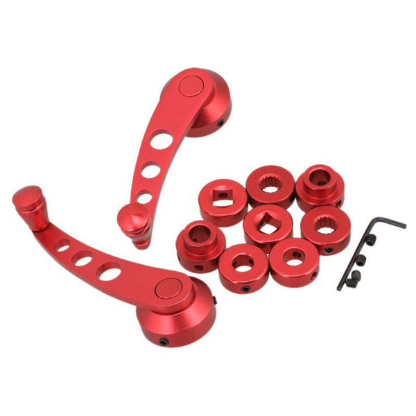 2Pcs Car Window Winder Glass Crank Handle Aluminium Knobs Metal Universal