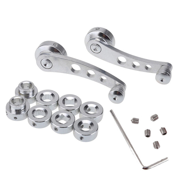 2Pcs Car Window Winder Glass Crank Handle Aluminium Knobs Metal Universal
