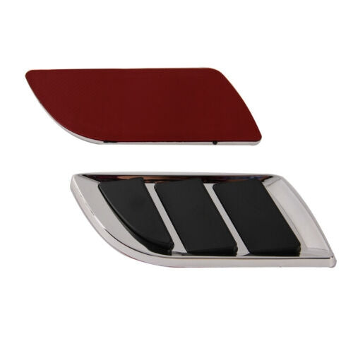 2pcs Chrome Car Front Hood Scoop Bonnet Air Intake Flow Side Fender Vents Covers