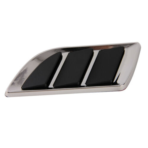 2pcs Chrome Car Front Hood Scoop Bonnet Air Intake Flow Side Fender Vents Covers