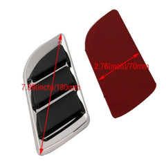 2pcs Chrome Car Front Hood Scoop Bonnet Air Intake Flow Side Fender Vents Covers