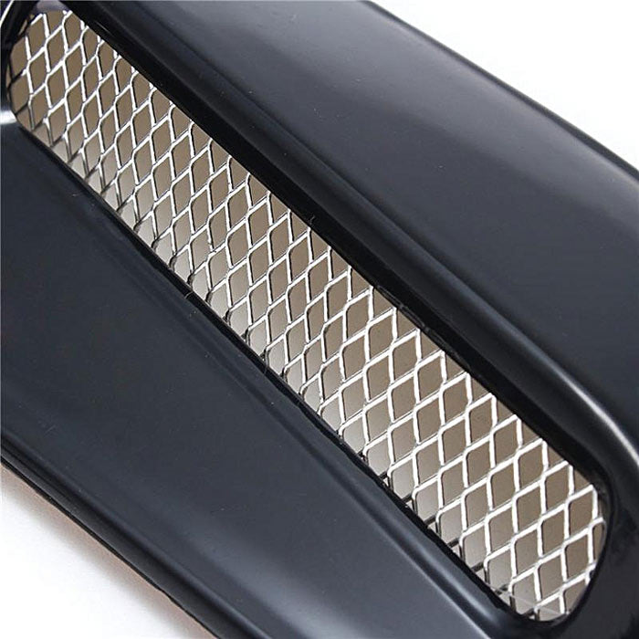 2PCS Chrome Electro Plated Universal Car Auto Decorative Air Scoop Flow Intake Hood Vent Bonnet Fender Mesh