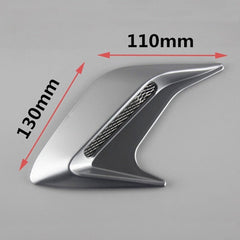 2PCS Chrome Electro Plated Universal Car Auto Decorative Air Scoop Flow Intake Hood Vent Bonnet Fender Mesh