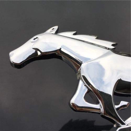 2pcs Chrome Galloping Horse 3D Car Emblem Tuning Metal Logo Badge