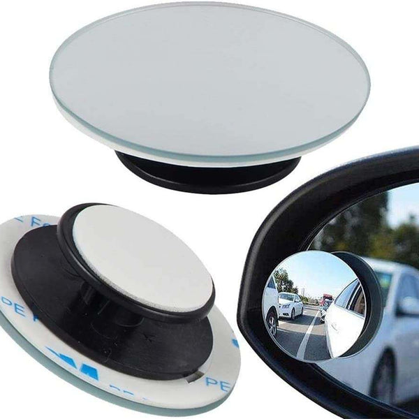 2pcs Car Blind Spot Rear View Mirror Wide Angle 360 Degree Adjustable Small Round Mirror Car Reverse Auxiliary Rearview Convex Mirror