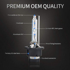 2pcs D2S HID Bulbs 35W 6000K Diamond White Xenon HID Headlight Bulb