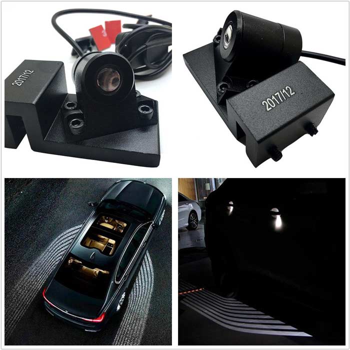 2pcs Ghost Shadow Courtesy Angel Wings Projection Lamp Car Door LED Welcome Light