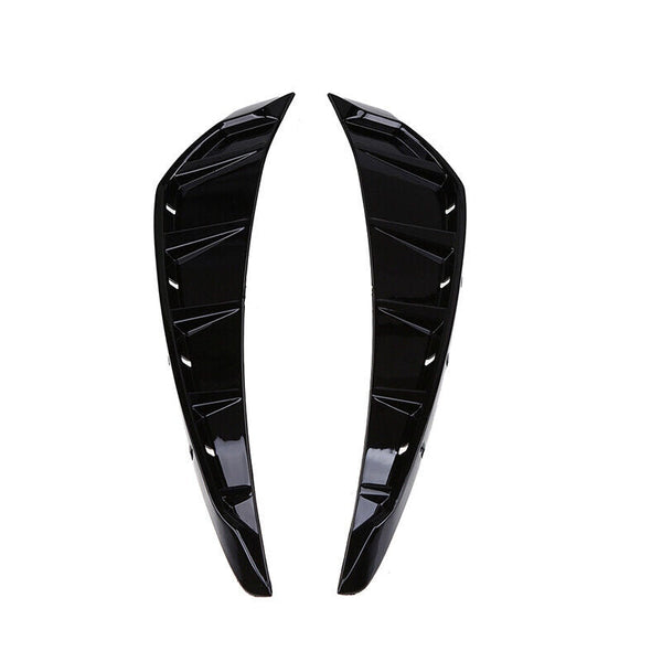 2pcs Glossy Black Car Side Fender Vent Air Wing Cover Trim (A-104)