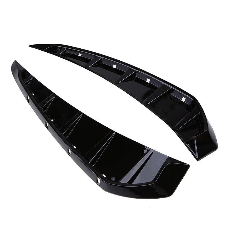 2pcs Glossy Black Car Side Fender Vent Air Wing Cover Trim (A-104)