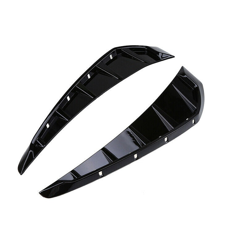 2pcs Glossy Black Car Side Fender Vent Air Wing Cover Trim (A-104)