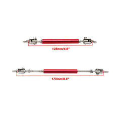 2pcs Red SMALL Adjustable Universal Front Rear Bumper Lip Splitter Strut Brace Rod Support Bar