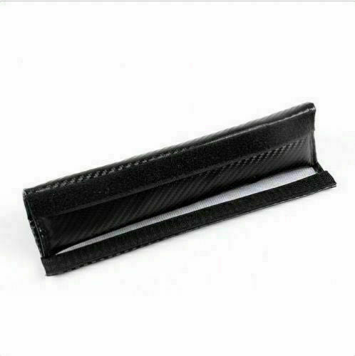 2Pcs RS Racing Carbon Fiber Embroidery Car Seat Belt Cover Safety Shoulder Pads