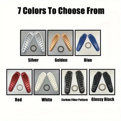 2pcs Silver Universal Car ABS Decorative Air Flow Intake Scoop Turbo Bonnet Vent Cover Hood