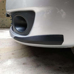 2pcs SMALL Size Car SUV Bumper Edge Lip Anti-rub Protector Carbon Fiber Texture Rubber Strips
