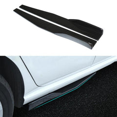 2pcs Universal 75cm Black Car Side Skirt Rocker Splitters Winglet Wings Canard Diffuser