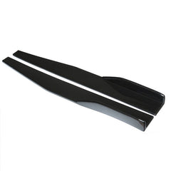 2pcs Universal 75cm Black Car Side Skirt Rocker Splitters Winglet Wings Canard Diffuser