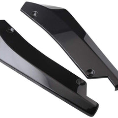 2pcs Universal Car Rear Bumper Lip Diffuser Splitter Canard Protector BLACK