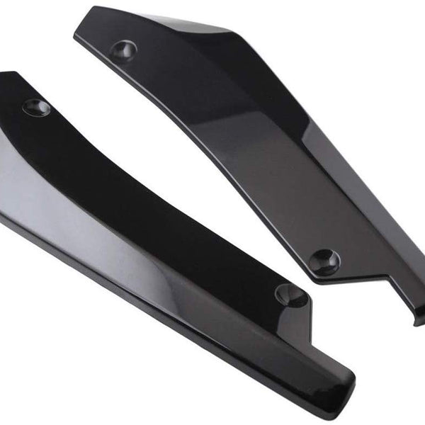 2pcs Universal Car Rear Bumper Lip Diffuser Splitter Canard Protector BLACK