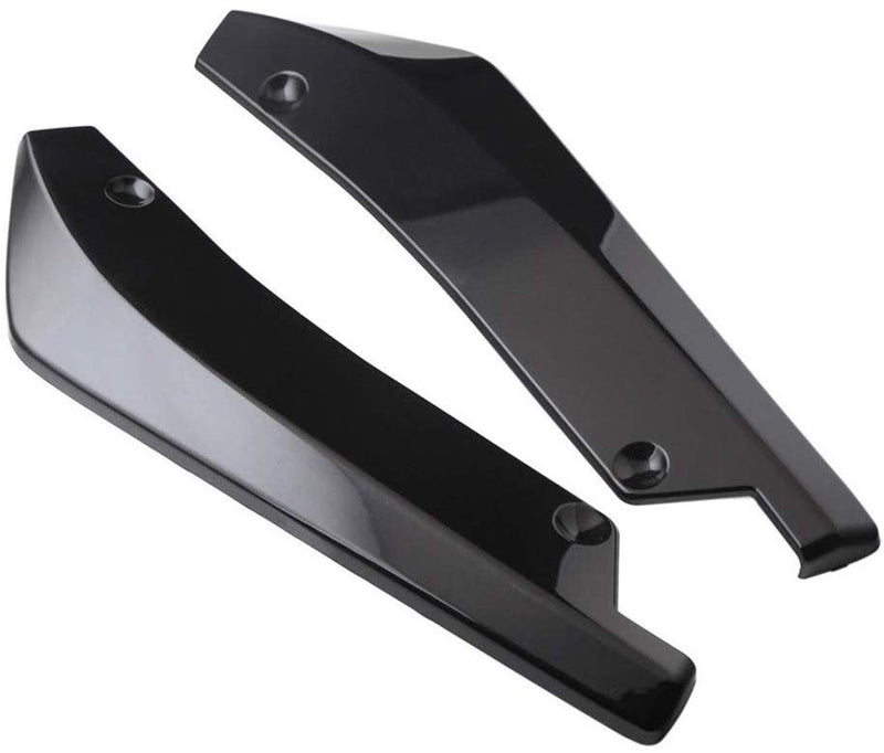 2pcs Universal Car Rear Bumper Lip Diffuser Splitter Canard Protector BLACK