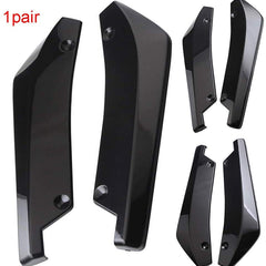 2pcs Universal Car Rear Bumper Lip Diffuser Splitter Canard Protector BLACK