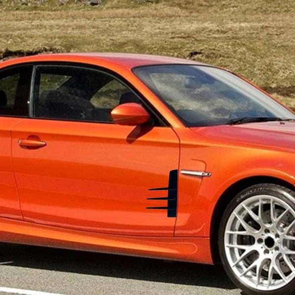 2Pcs Universal Car Spoiler Canards Kit Front Bumper Splitter, Anti-Collision Fender Side Vents Stickers