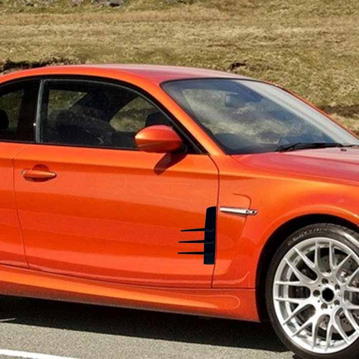 2Pcs Universal Car Spoiler Canards Kit Front Bumper Splitter, Anti-Collision Fender Side Vents Stickers