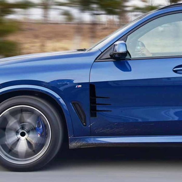 2Pcs Universal Car Spoiler Canards Kit Front Bumper Splitter, Anti-Collision Fender Side Vents Stickers