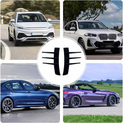 2Pcs Universal Car Spoiler Canards Kit Front Bumper Splitter, Anti-Collision Fender Side Vents Stickers