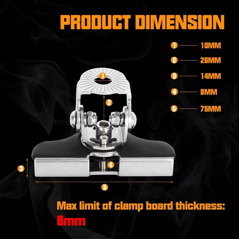 2PCS Universal Pillar Hood Led Work Light bar Mount Bracket Clamp Holder Offroad