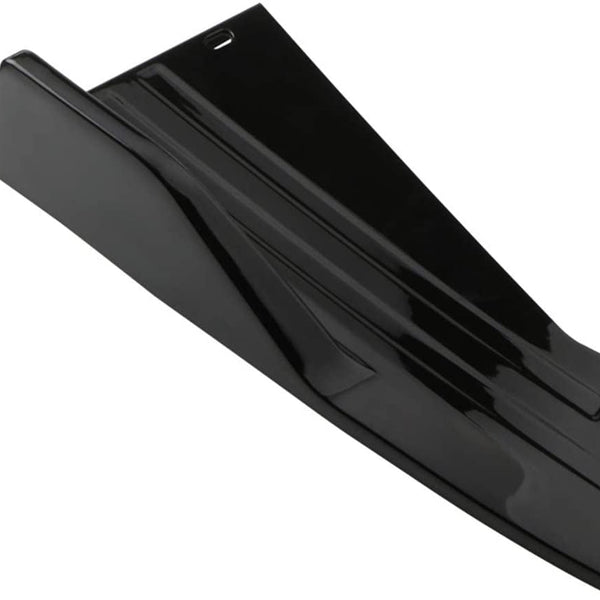 2pcs Universal Rear Bumper Lip Diffuser Splitter Canard Protector Front Bumper Lip Body Kit Front Bumper Side Skirt Spoiler Splitter (Black)