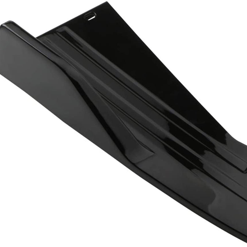 2pcs Universal Rear Bumper Lip Diffuser Splitter Canard Protector Front Bumper Lip Body Kit Front Bumper Side Skirt Spoiler Splitter (Black)