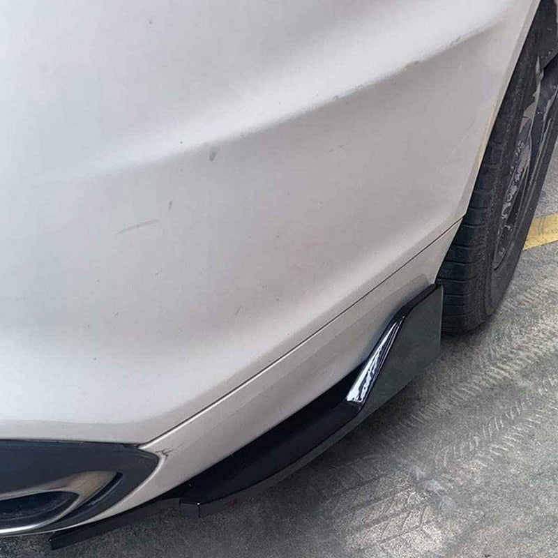 2pcs Universal Rear Bumper Lip Diffuser Splitter Canard Protector Front Bumper Lip Body Kit Front Bumper Side Skirt Spoiler Splitter (Black)