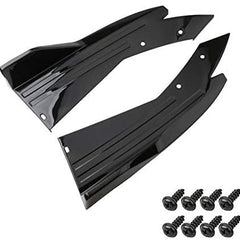2pcs Universal Rear Bumper Lip Diffuser Splitter Canard Protector Front Bumper Lip Body Kit Front Bumper Side Skirt Spoiler Splitter (Black)