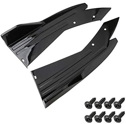2pcs Universal Rear Bumper Lip Diffuser Splitter Canard Protector Front Bumper Lip Body Kit Front Bumper Side Skirt Spoiler Splitter (Black)