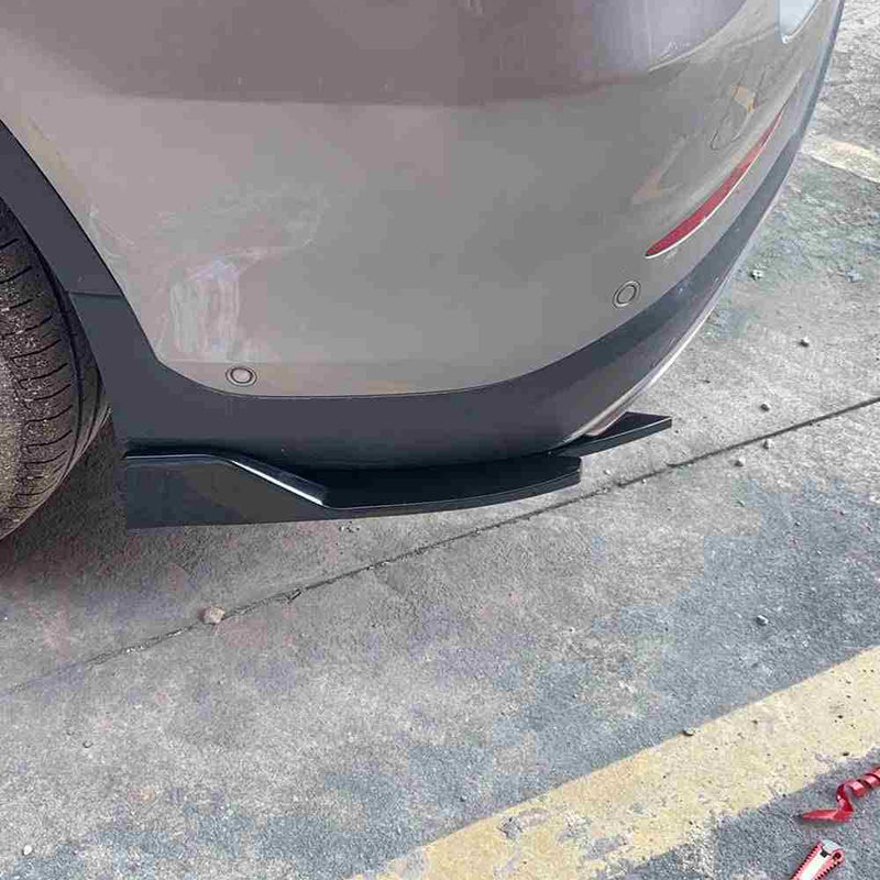 2pcs Universal Rear Bumper Lip Diffuser Splitter Canard Protector Front Bumper Lip Body Kit Front Bumper Side Skirt Spoiler Splitter (Black)